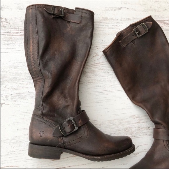 Frye ‘Veronica’ distressed slouch boots - Picture 3 of 8